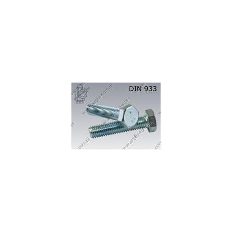 Hex bolt  M20×40-8.8 zinc plated  DIN 933