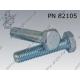 Hex bolt  M20×65-5.8 zinc plated  PN 82105