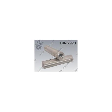 Taper pin with int. thread  20×100    DIN 7978 A