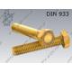 Hex bolt  M10×40-brass   DIN 933