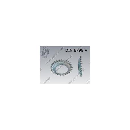 Countersunk serrated washer  8,4(M 8)  zinc plated  DIN 6798 V