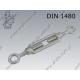 Turnbuckle open type  e-e M 6  zinc plated  DIN 1480