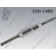 Turnbuckle open type  with welding stud M16  zinc plated  DIN 1480