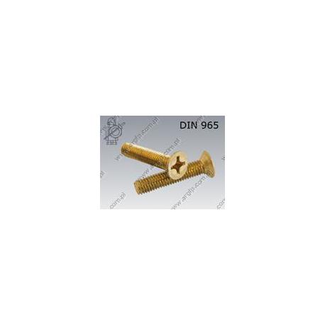 Machine screw  H-FT M6×30-brass   DIN 965