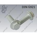 Hex flange bolt  M 8×20-10.9 fl Zn  DIN 6921