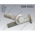 Hex flange bolt  M14×1,5×65-10.9 fl Zn  DIN 6921