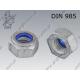 Self-Locking hex nut  M16-8 fl Zn  DIN 985