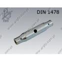 Turnbuckles pipe body  M16  tZn  DIN 1478