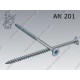 Chipboard screw hardened  Tx 4,5×60/40  zinc plated  AN 201