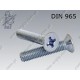 Machine screw  H-FT M 6×80  fl Zn  DIN 965